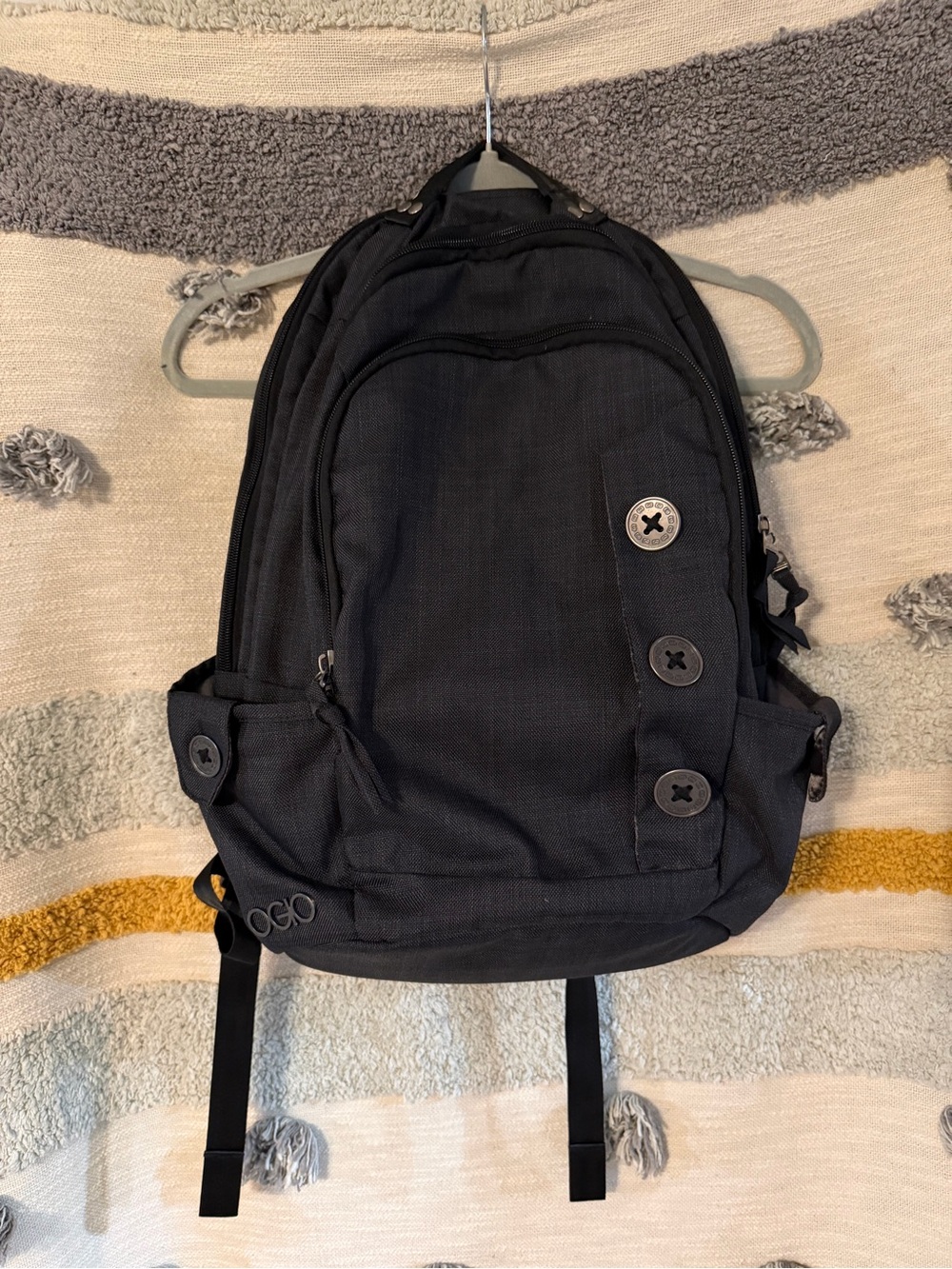 OGIO Black Button-Accent Backpack - Picture 3 of 12